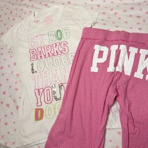 Vintage Victoria’s Secret PINK Pajama Sleep Set